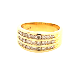 Pre Owned 18ct Diamond Set Band Ring ZU292